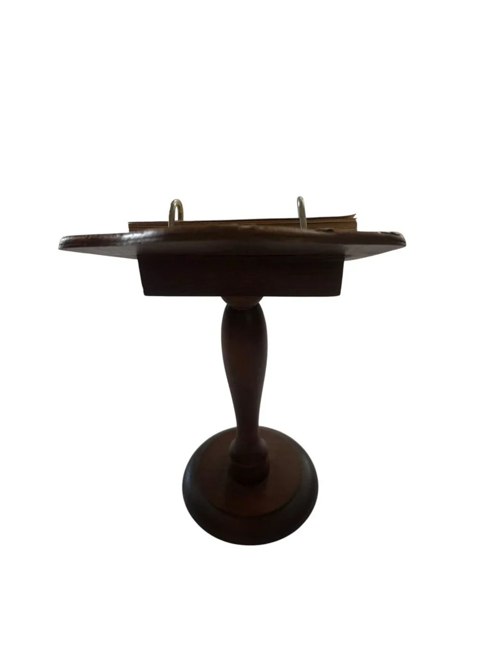Vintage Wooden Recipe Book Holder Stand With Pages. 1960s. Rare!
